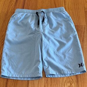 Hurley Light Blue Swim Shorts with Black Logo